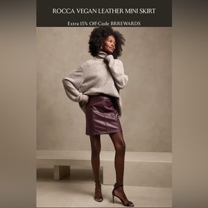 Banana Republic Rocca Vegan Leather Skirt